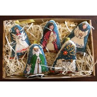 Nativity Set  - 5 Painted Hanging Bells - £5 Donation Pledge